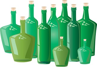 Ten green bottles