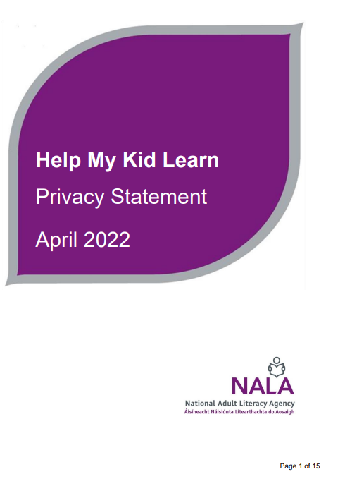 Helpmykidlearn Privacy Statement